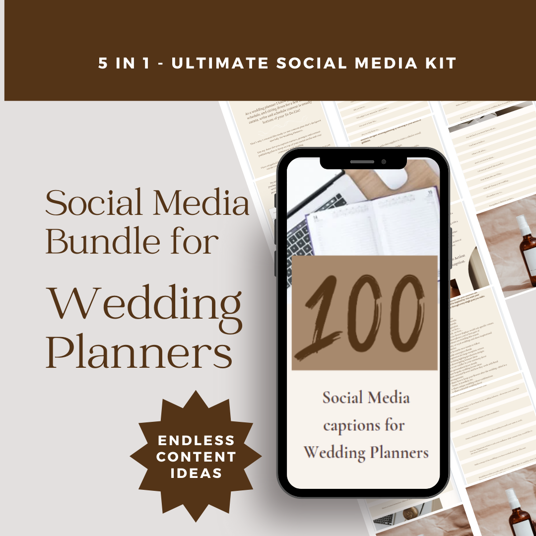 social media content planner for wedding planners